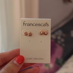 Rose Gold Earrings Set